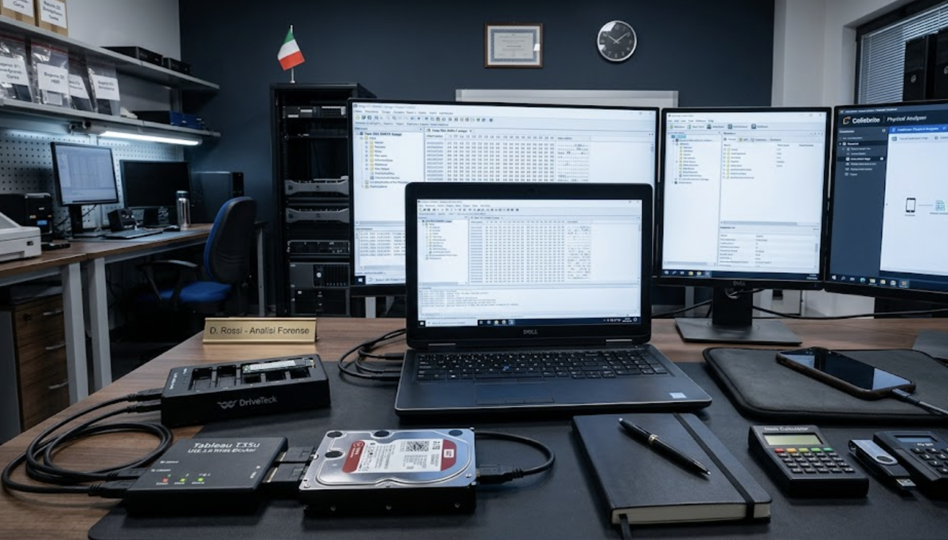 gli strumenti di un tecnico forense
