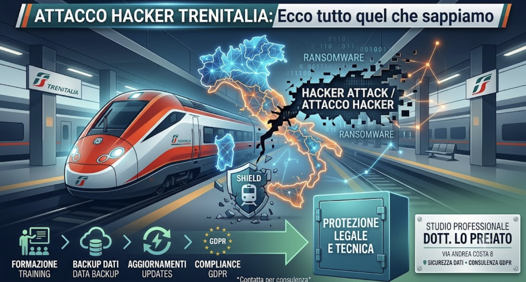 attacco hacker a trenitalia